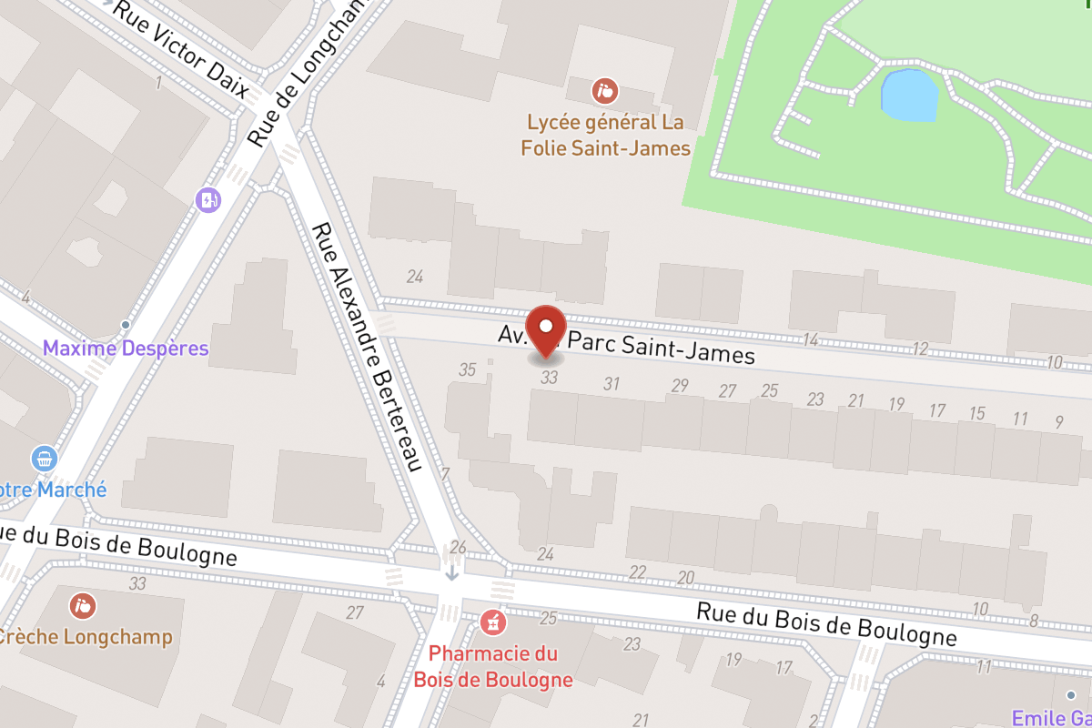 Plan de situation — 33 Avenue du Parc Saint-james