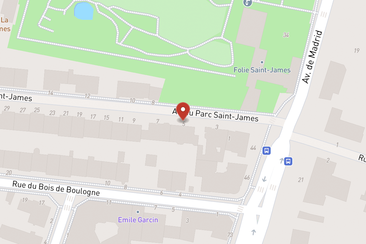 Plan de situation — 5 Avenue du Parc Saint-james