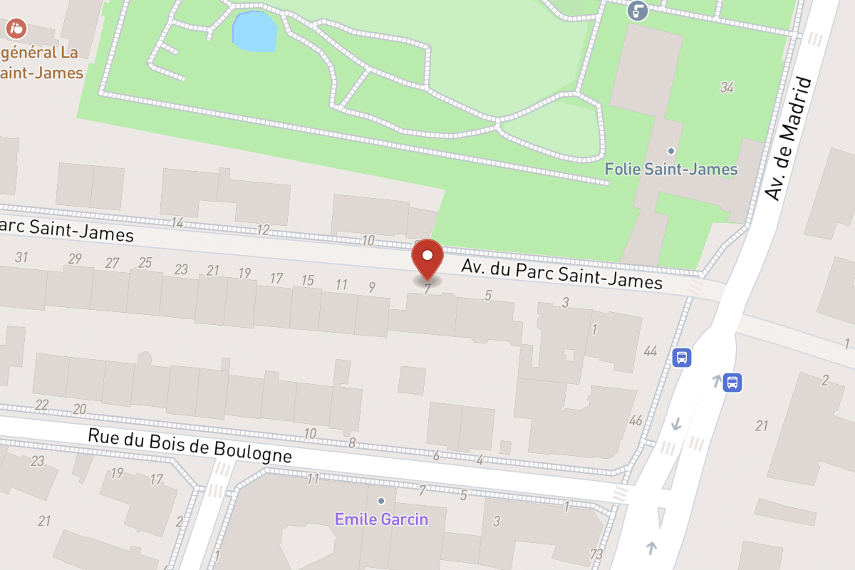 Plan de situation — 7 Avenue du Parc Saint-james