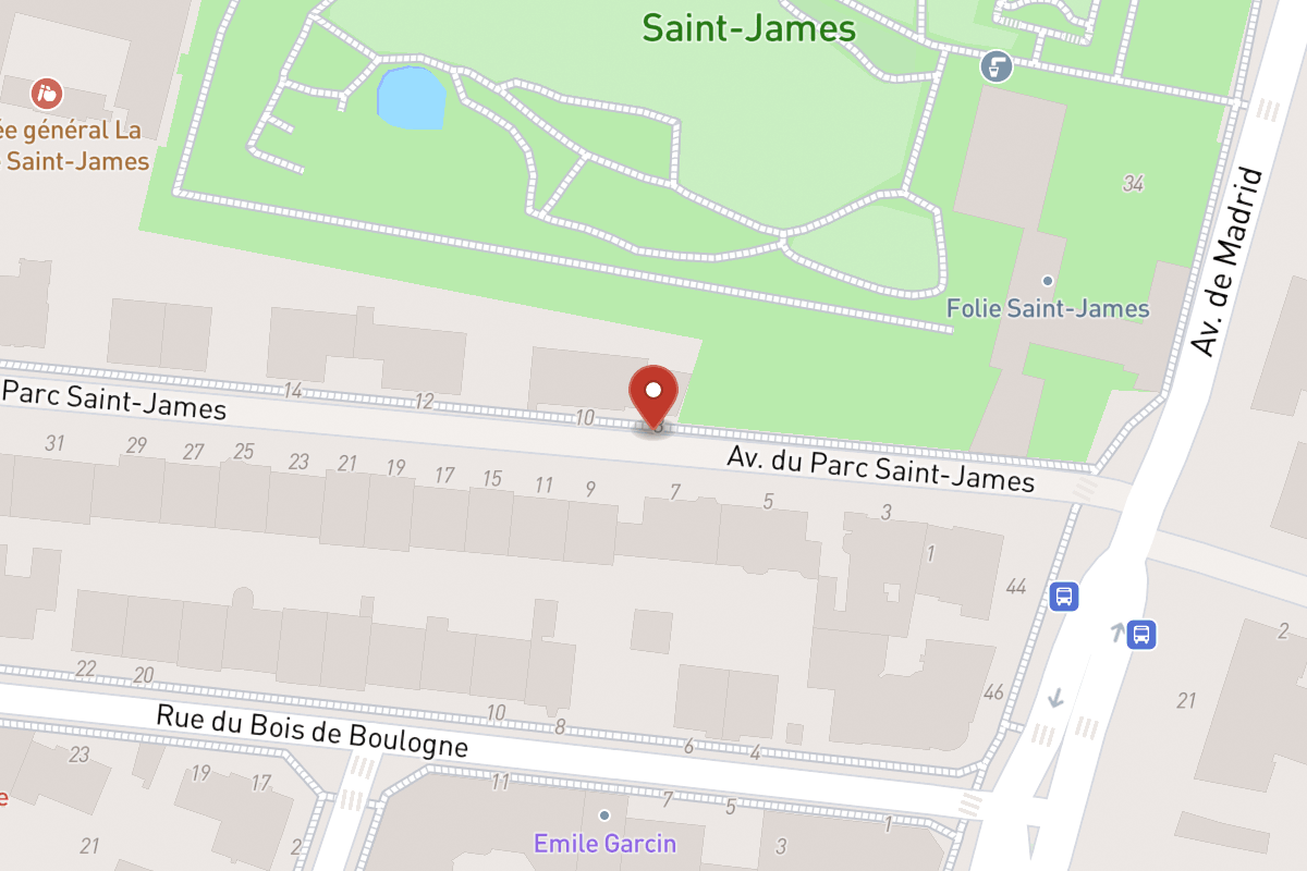 Plan de situation — 8 Avenue du Parc Saint-james