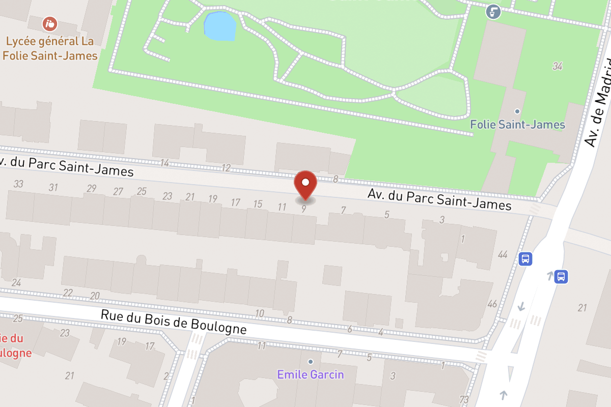 Plan de situation — 9 Avenue du Parc Saint-james