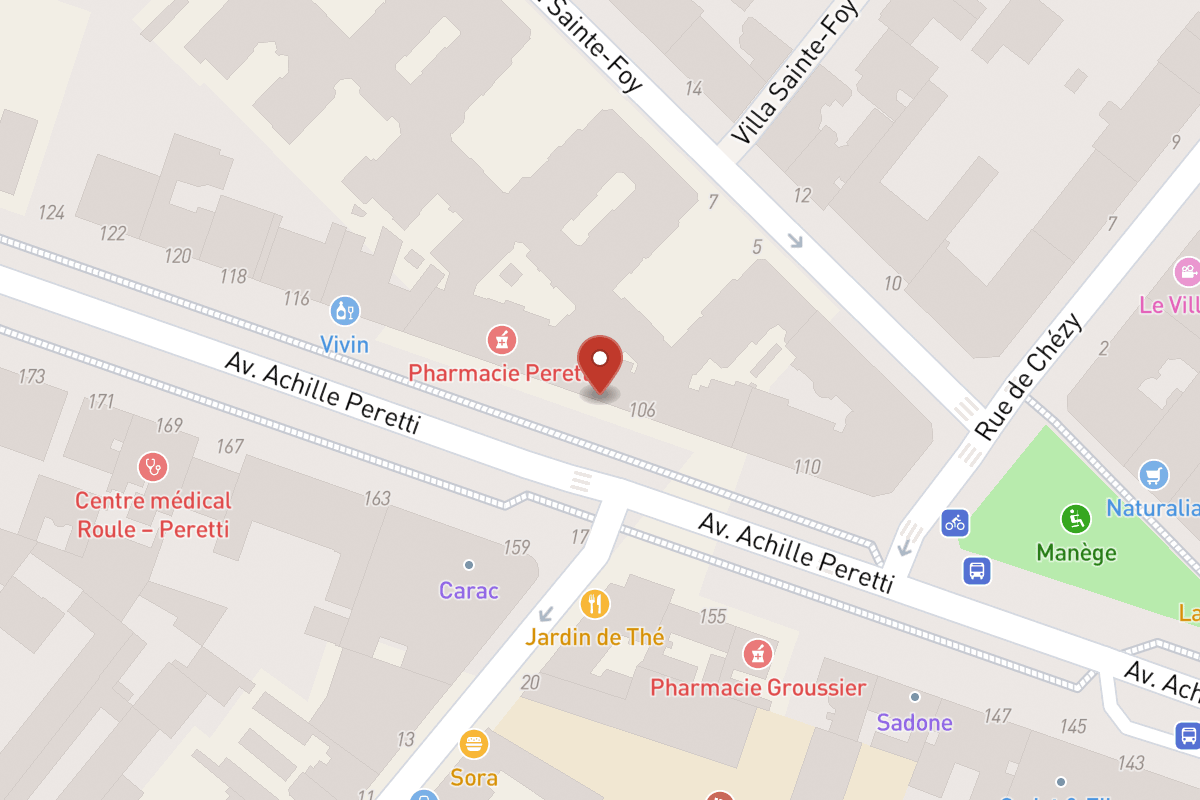 Plan de situation — 102 Avenue du Roule