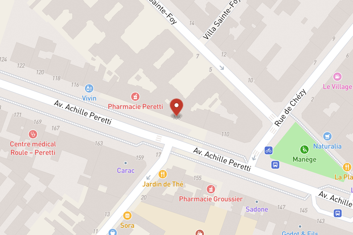 Plan de situation — 106 Avenue du Roule
