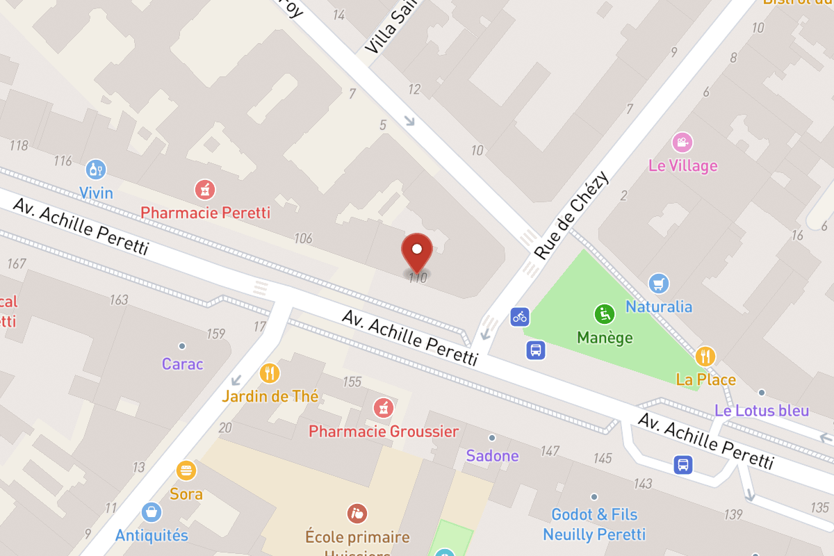 Plan de situation — 110 Avenue du Roule
