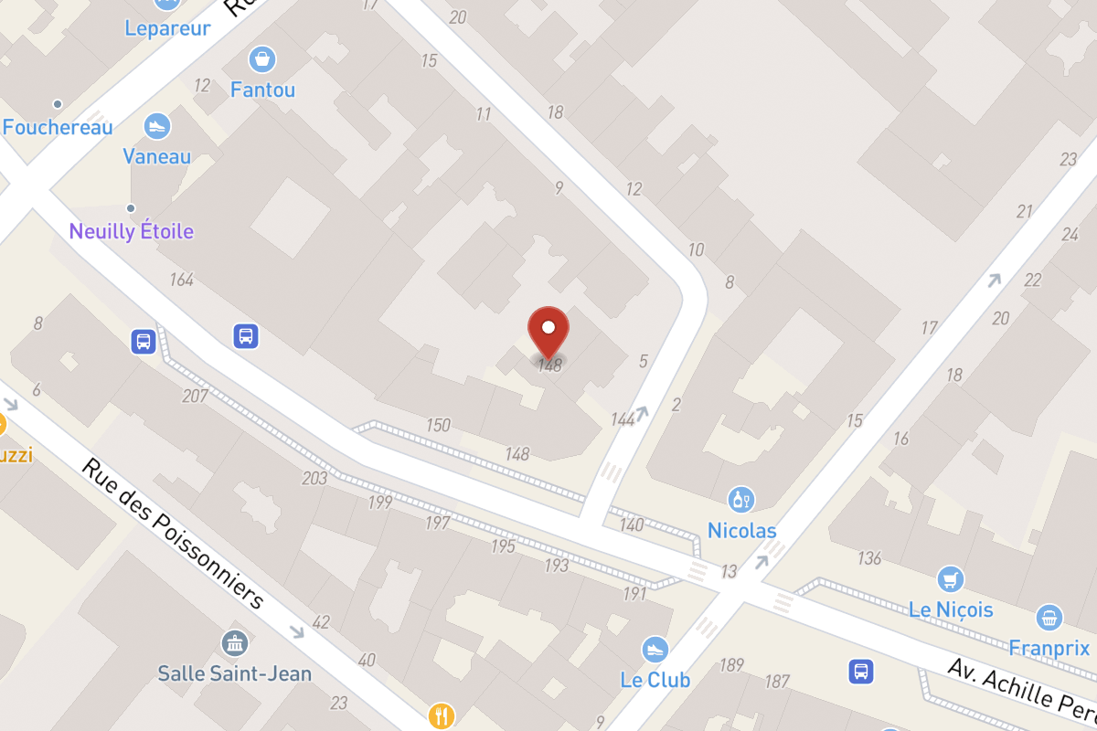 Plan de situation — 148 Avenue du Roule