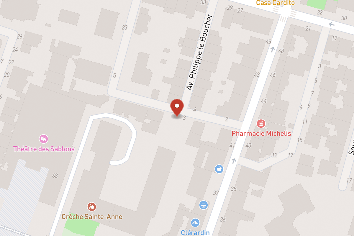 Plan de situation — 2 Avenue du Roule
