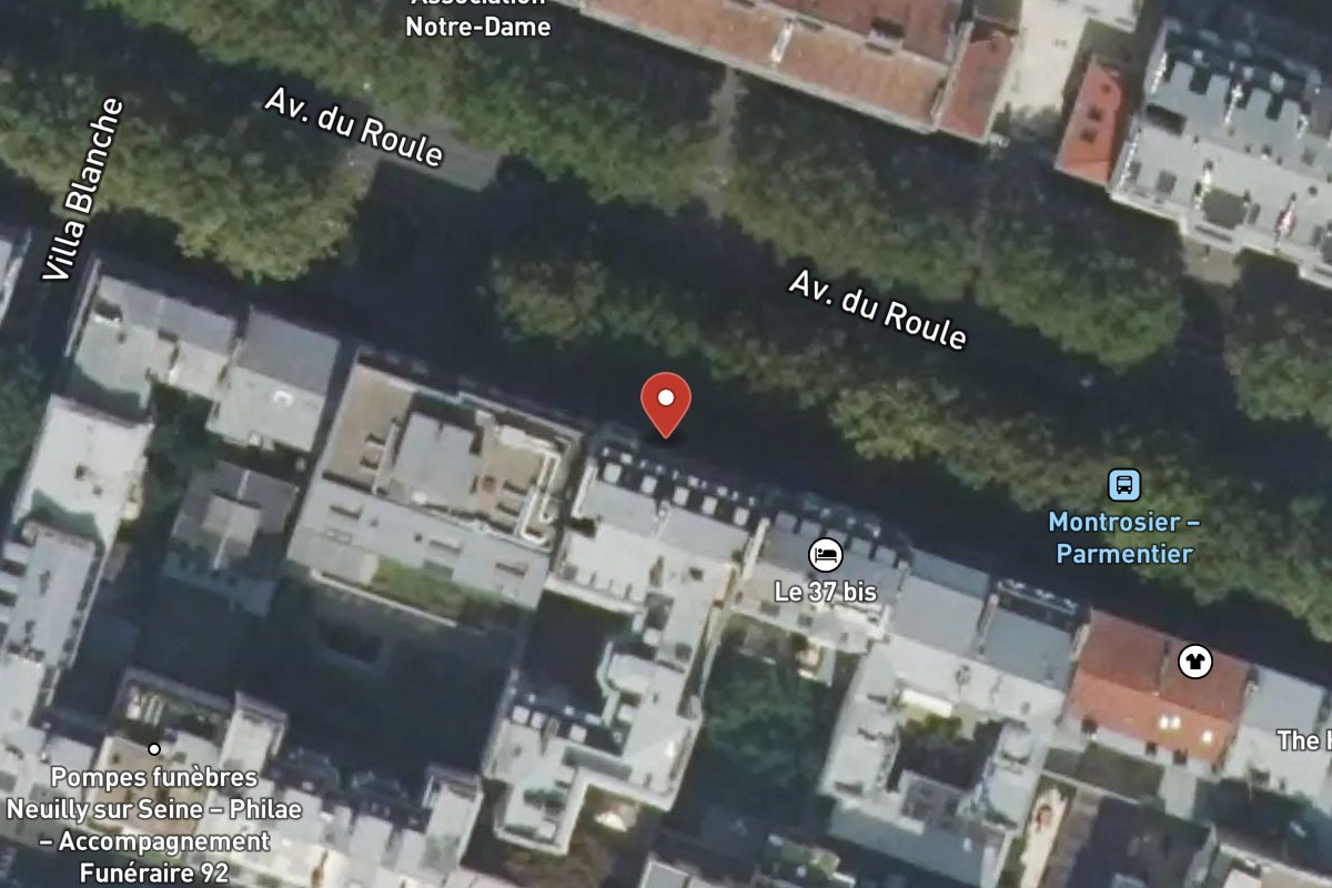 Vue satellite — 39 Avenue du Roule