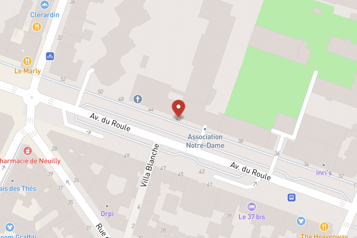 Plan de situation — 42 Avenue du Roule