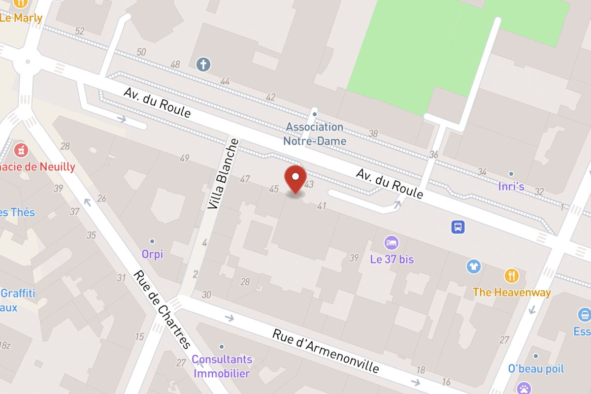 Plan de situation — 43 Avenue du Roule