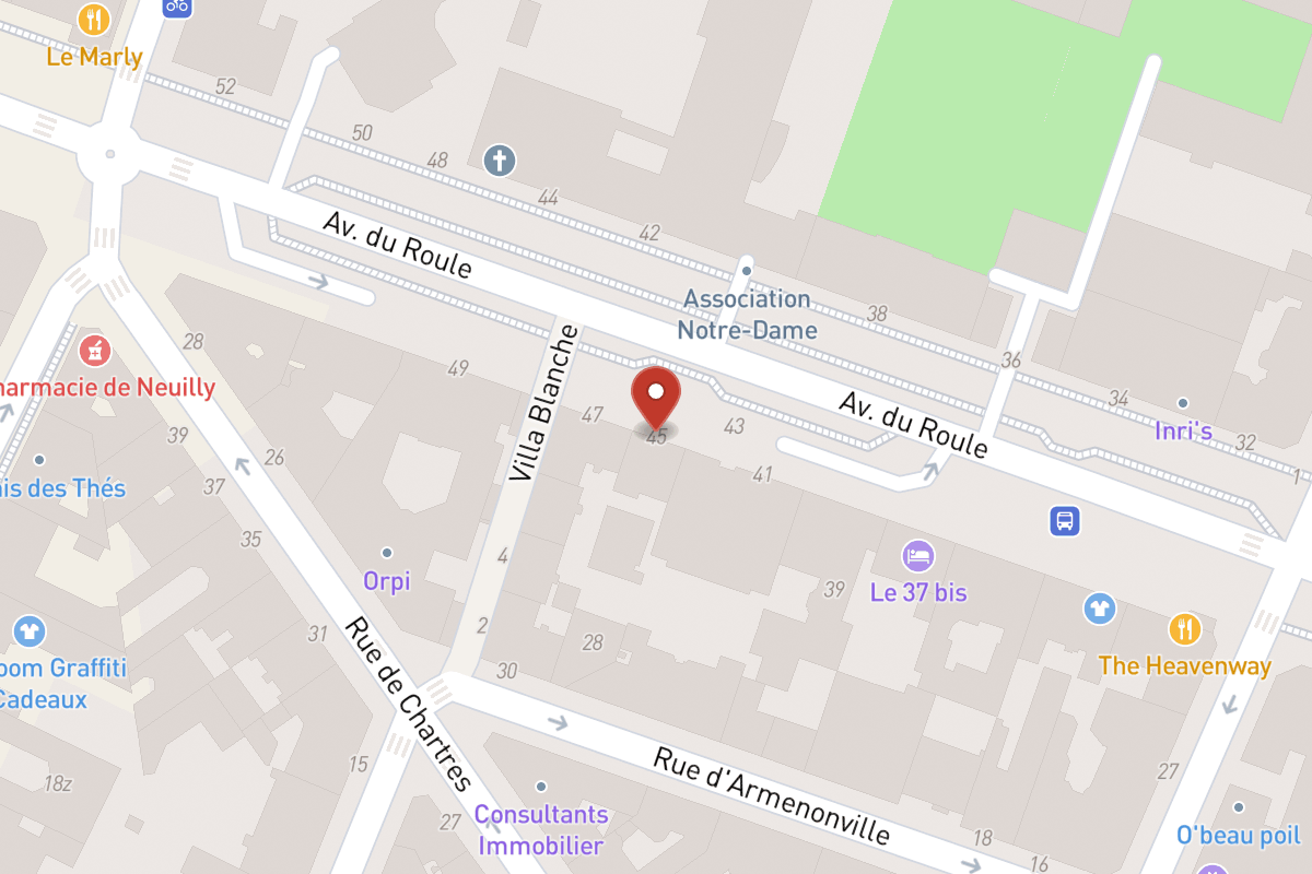 Plan de situation — 45 Avenue du Roule