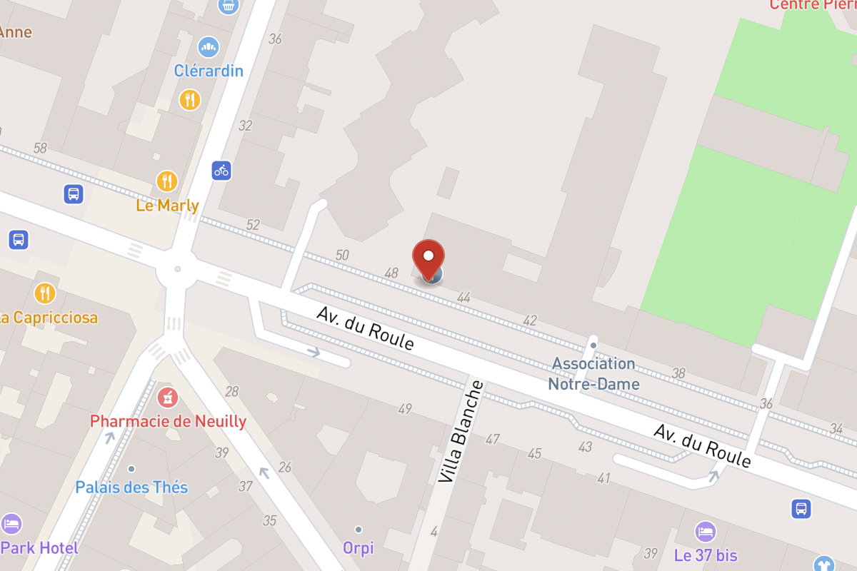 Plan de situation — 46 Avenue du Roule