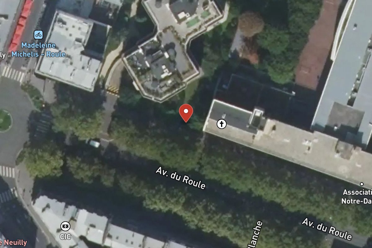 Vue satellite — 48 Avenue du Roule