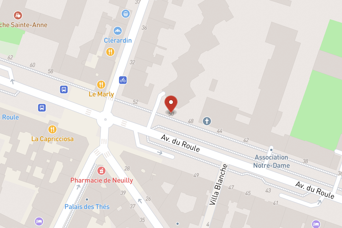 Plan de situation — 50 Avenue du Roule