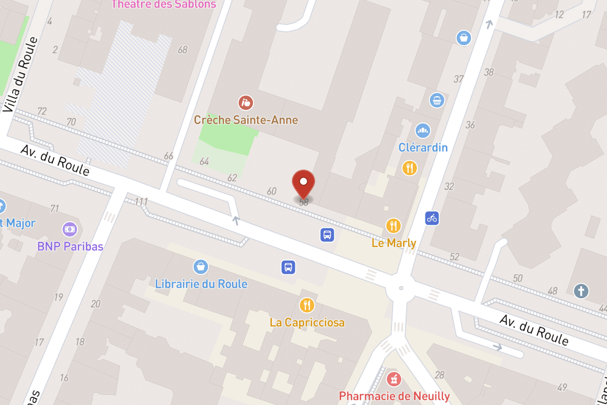 Plan de situation — 58 Avenue du Roule