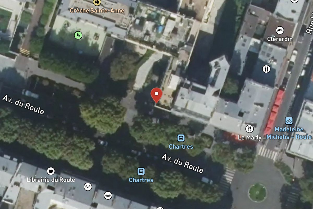 Vue satellite — 58 Avenue du Roule