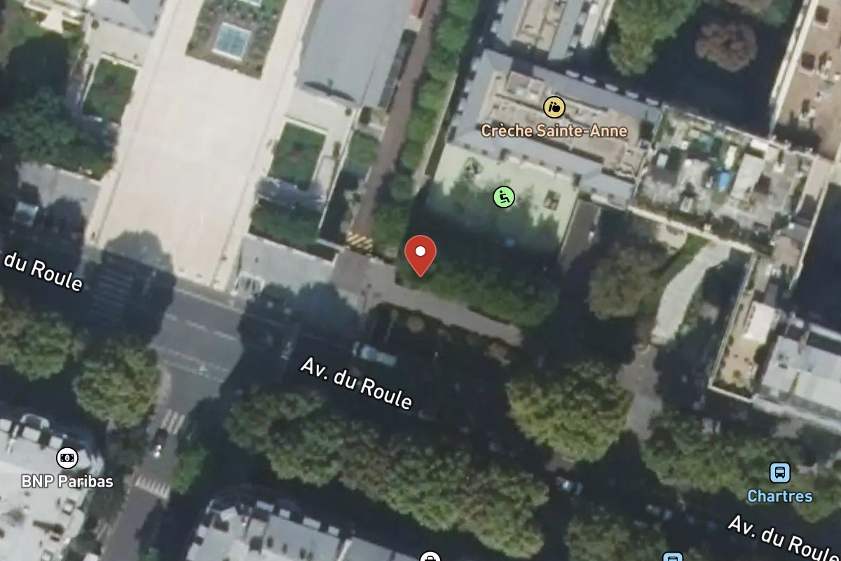 Vue satellite — 64 Avenue du Roule