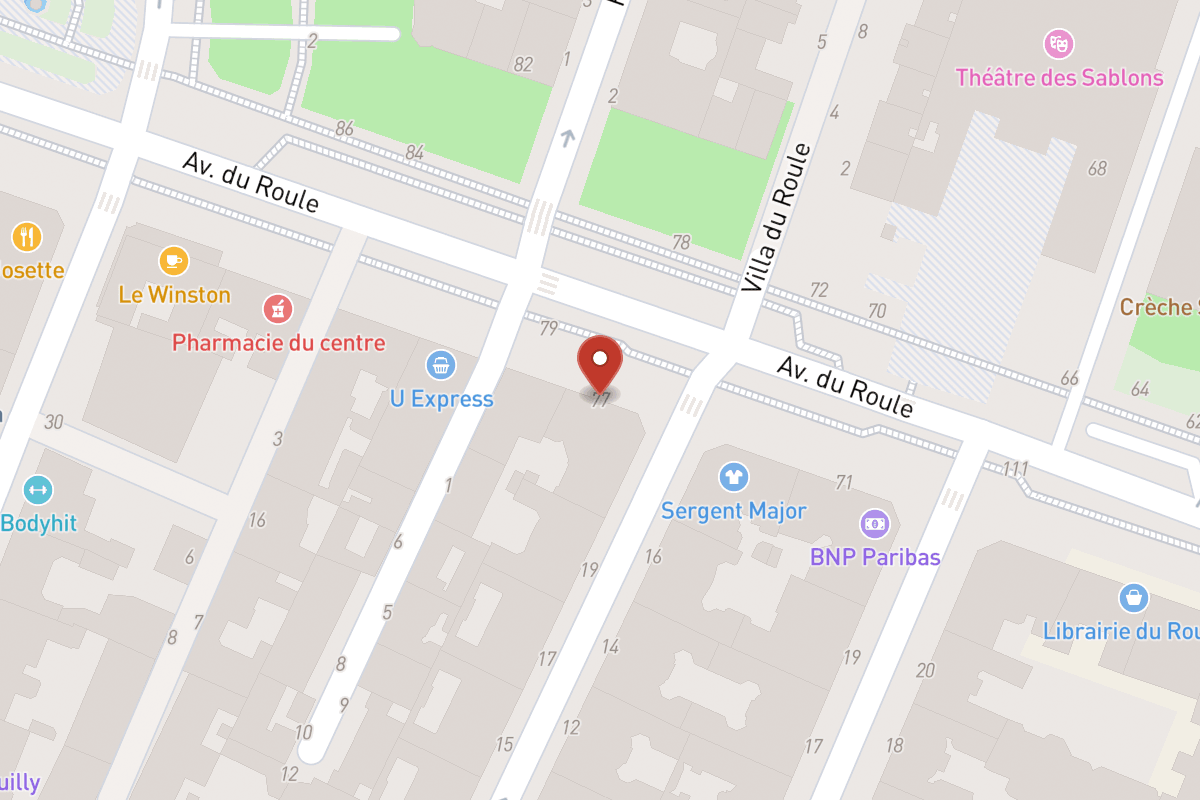 Plan de situation — 77 Avenue du Roule