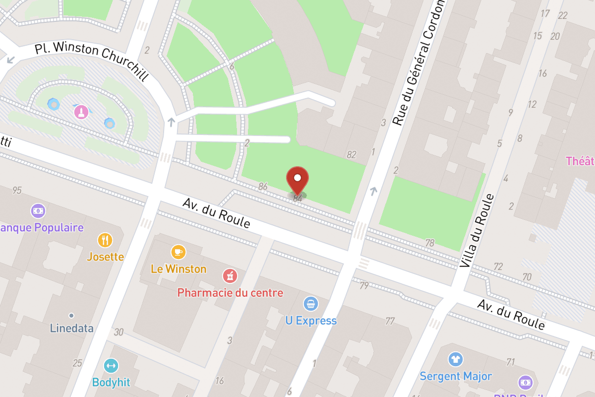 Plan de situation — 84 Avenue du Roule