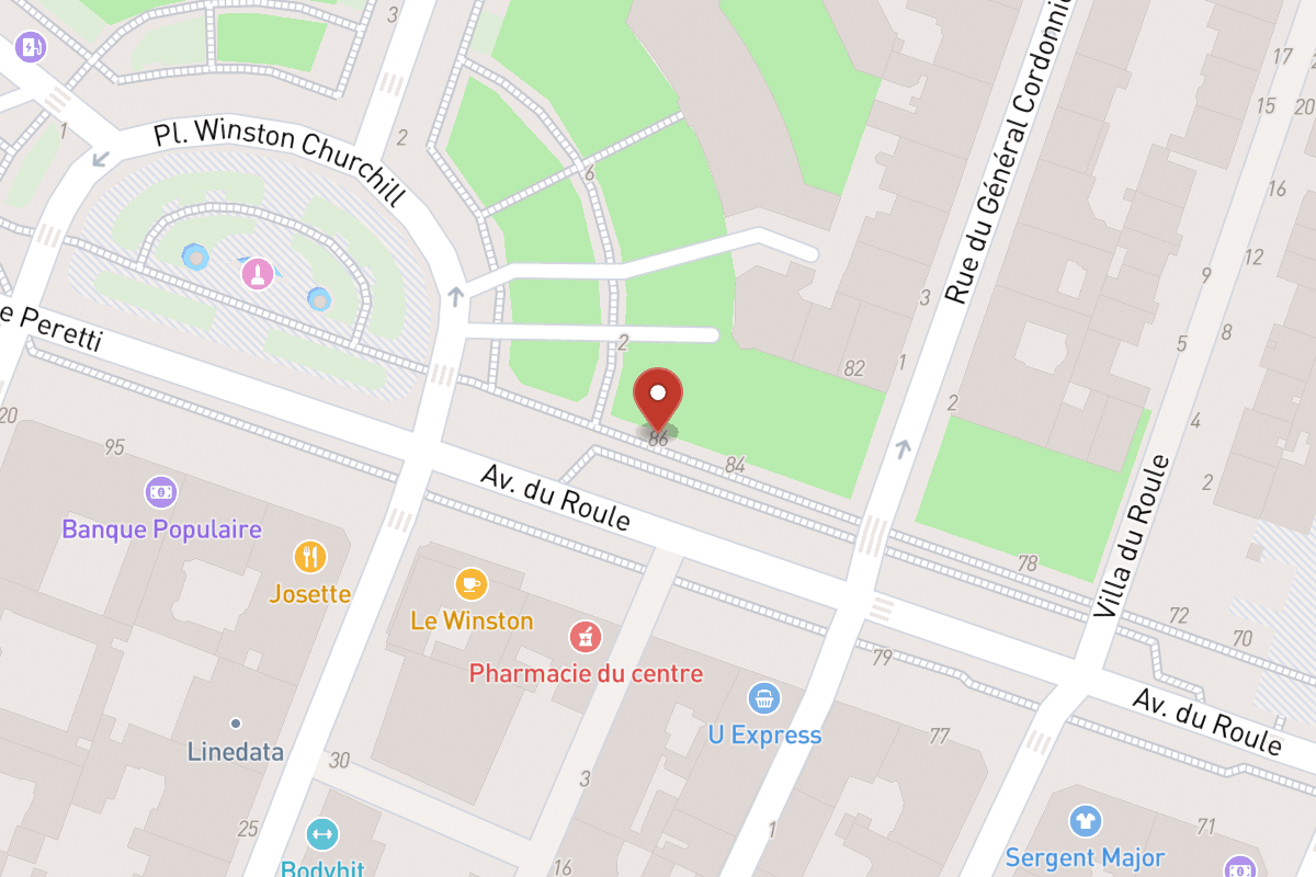Plan de situation — 86 Avenue du Roule