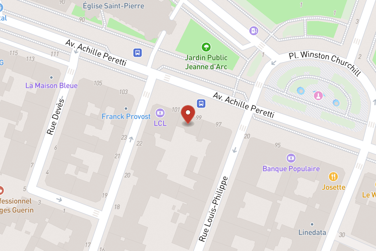 Plan de situation — 99 Avenue du Roule
