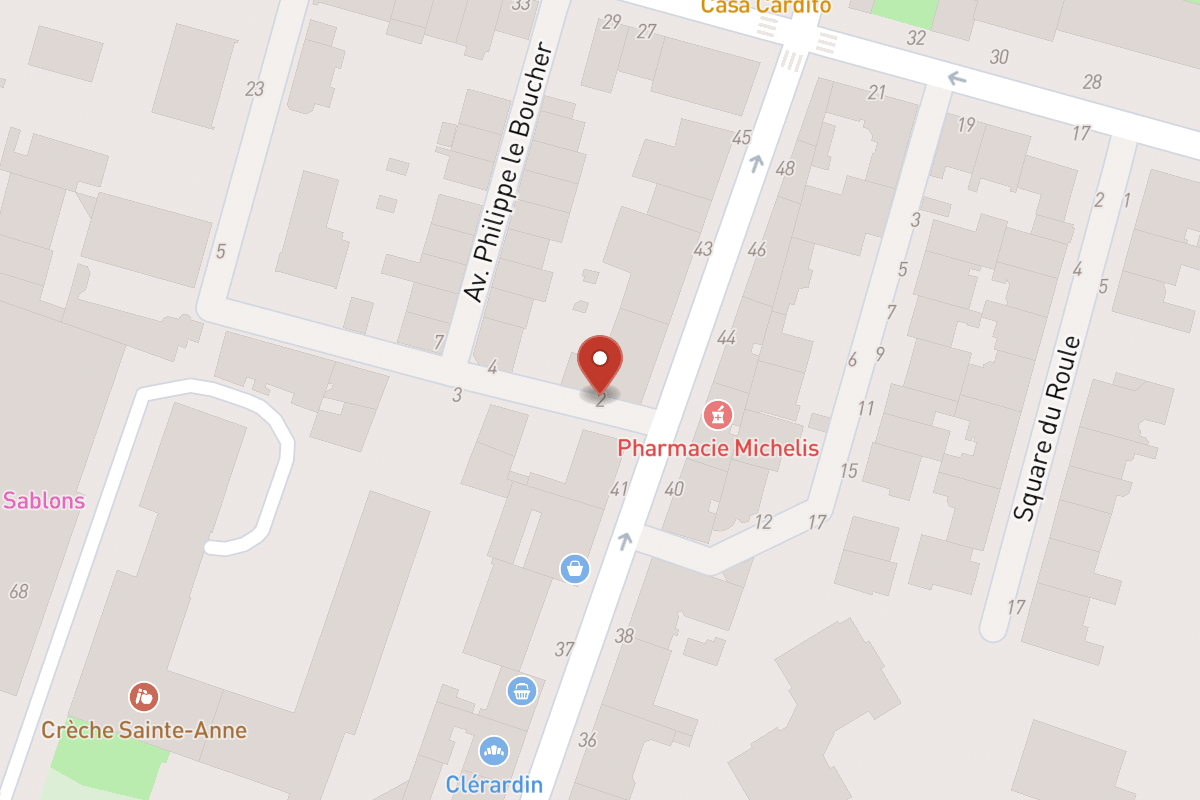 Plan de situation — 2 Avenue Philippe le Boucher