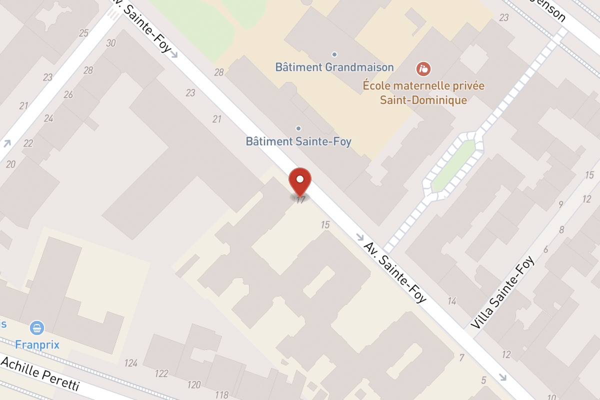 Plan de situation — 17 Avenue Sainte-Foy