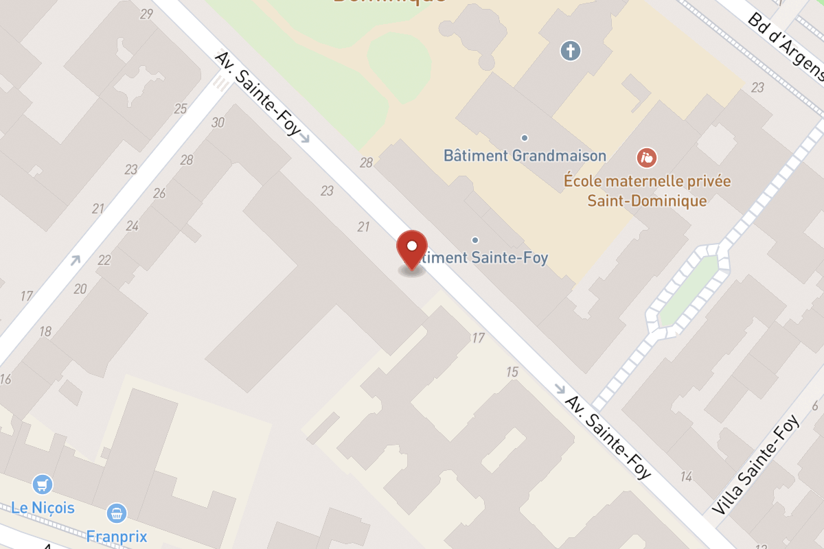 Plan de situation — 19 Avenue Sainte-Foy