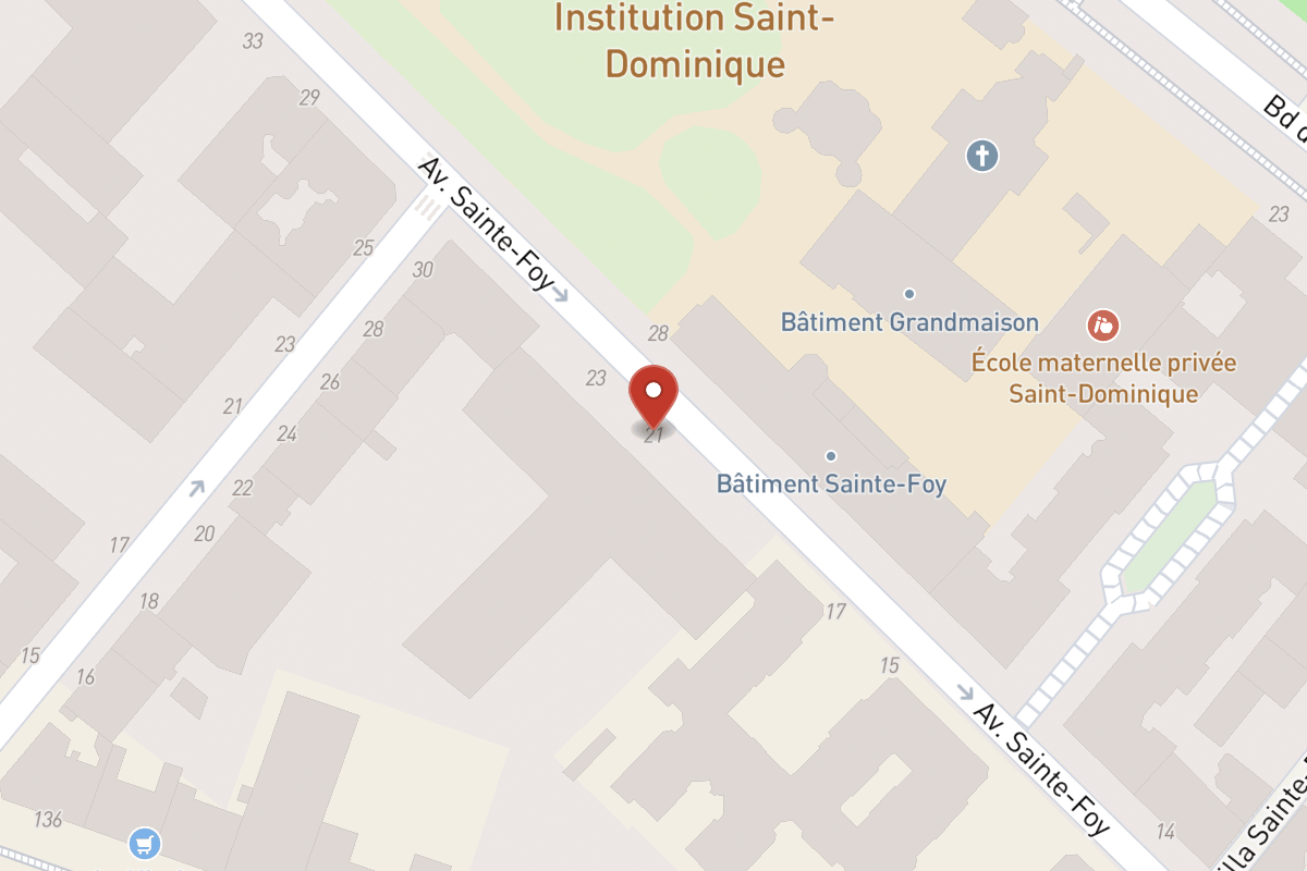 Plan de situation — 21 Avenue Sainte-Foy