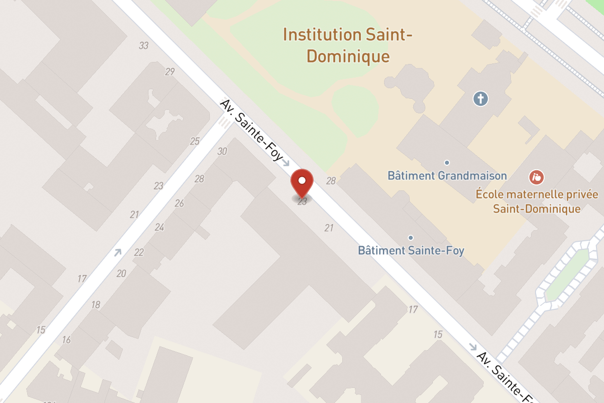 Plan de situation — 23 Avenue Sainte-Foy