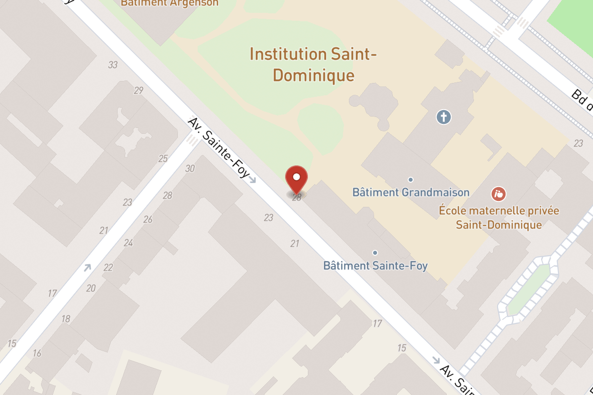 Plan de situation — 28 Avenue Sainte-Foy