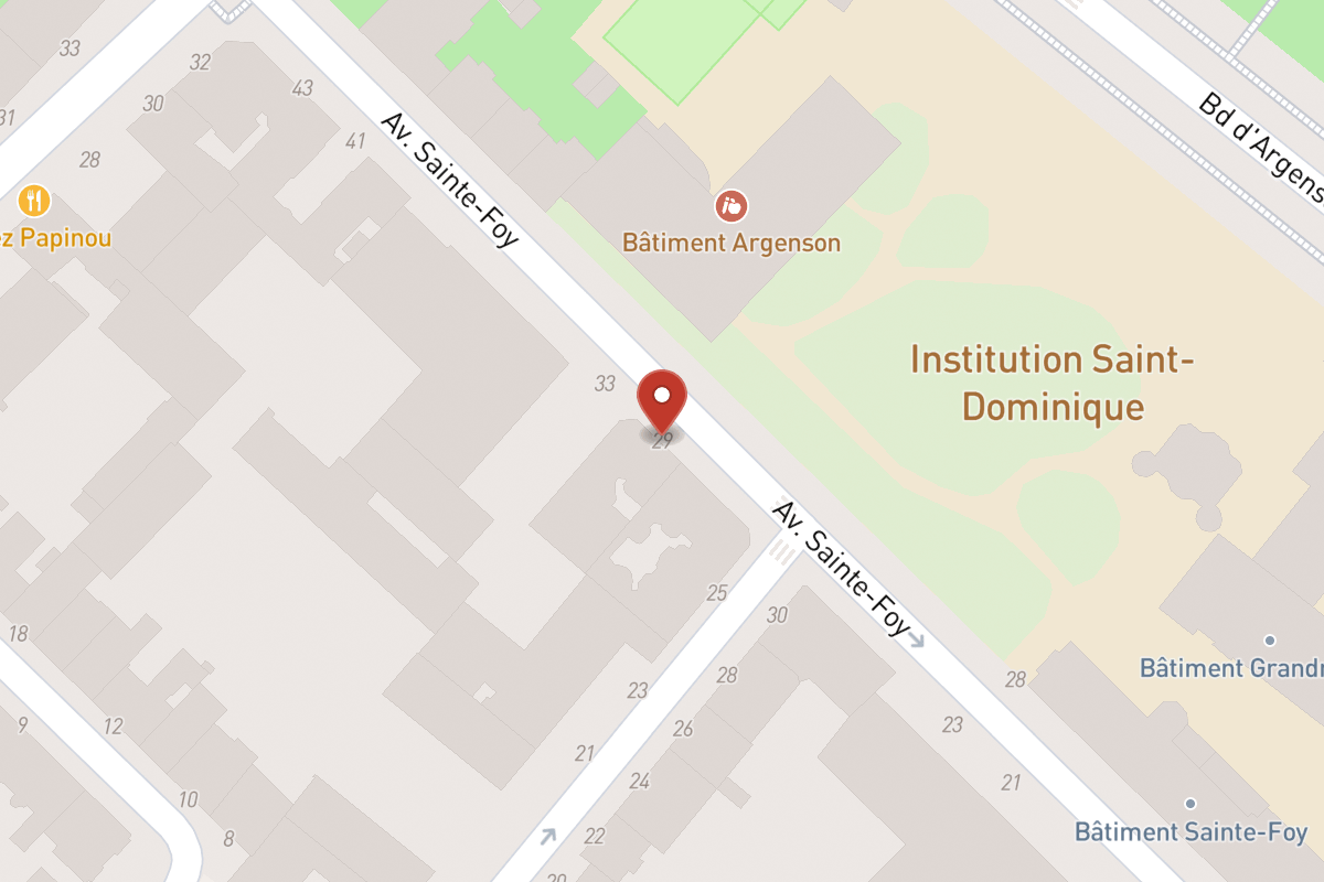 Plan de situation — 29 Avenue Sainte-Foy