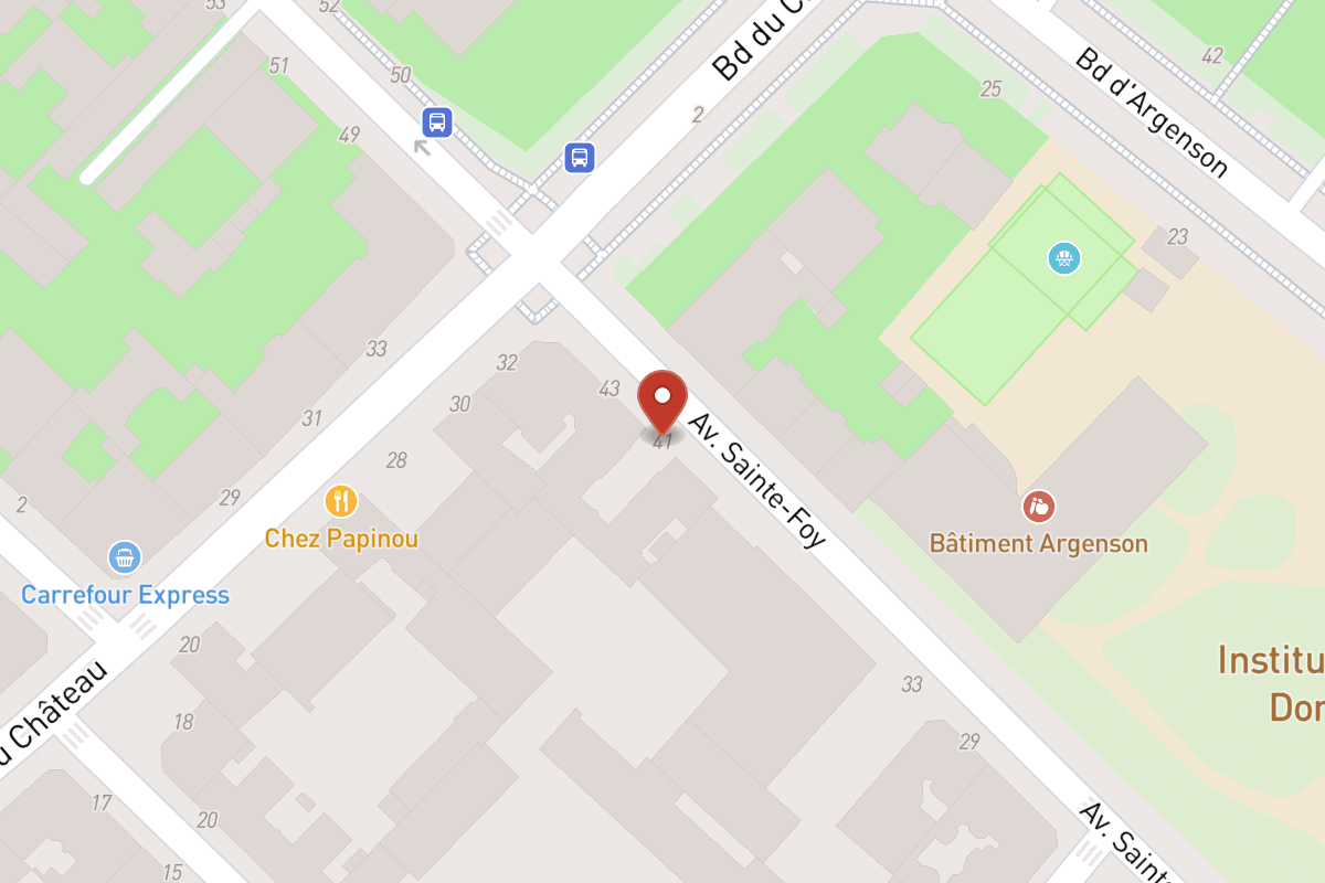 Plan de situation — 41 Avenue Sainte-Foy