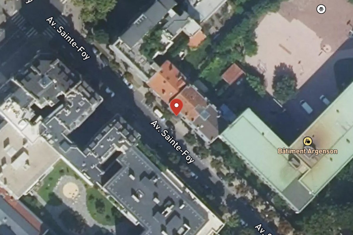 Vue satellite — 42 Avenue Sainte-Foy