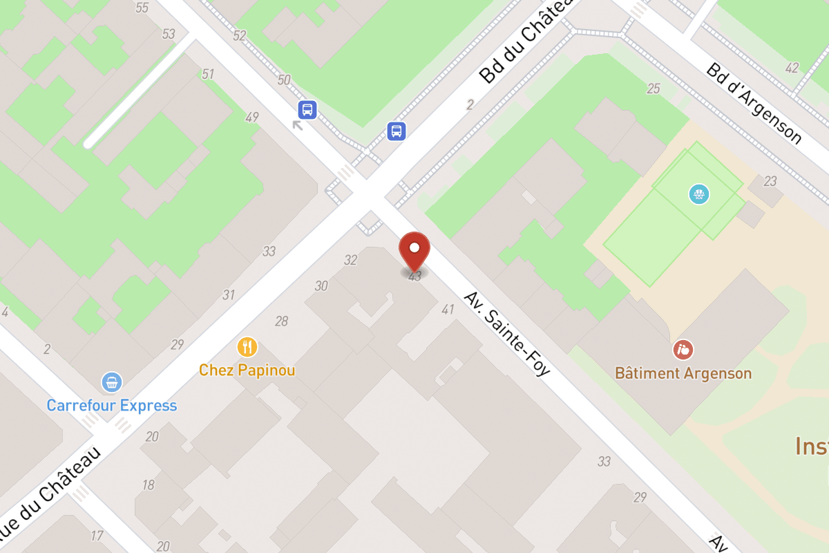Plan de situation — 43 Avenue Sainte-Foy