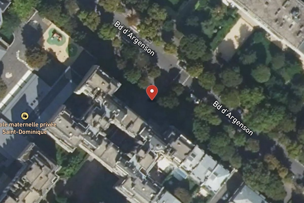 Vue satellite — 23 Boulevard Argenson