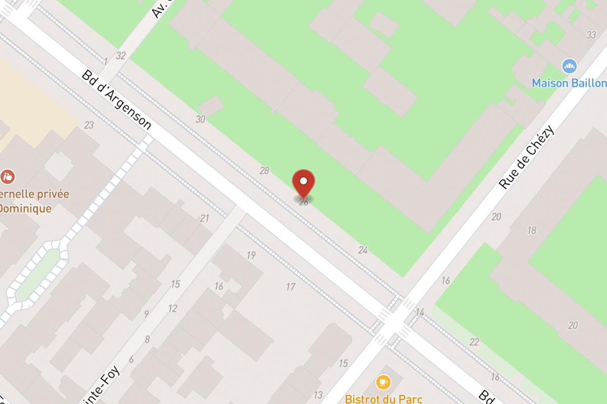 Plan de situation — 26 Boulevard Argenson