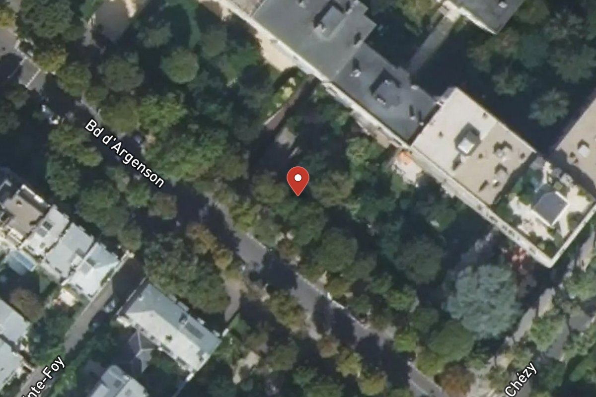 Vue satellite — 26 Boulevard Argenson