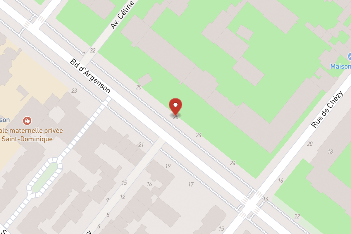 Plan de situation — 28 Boulevard Argenson