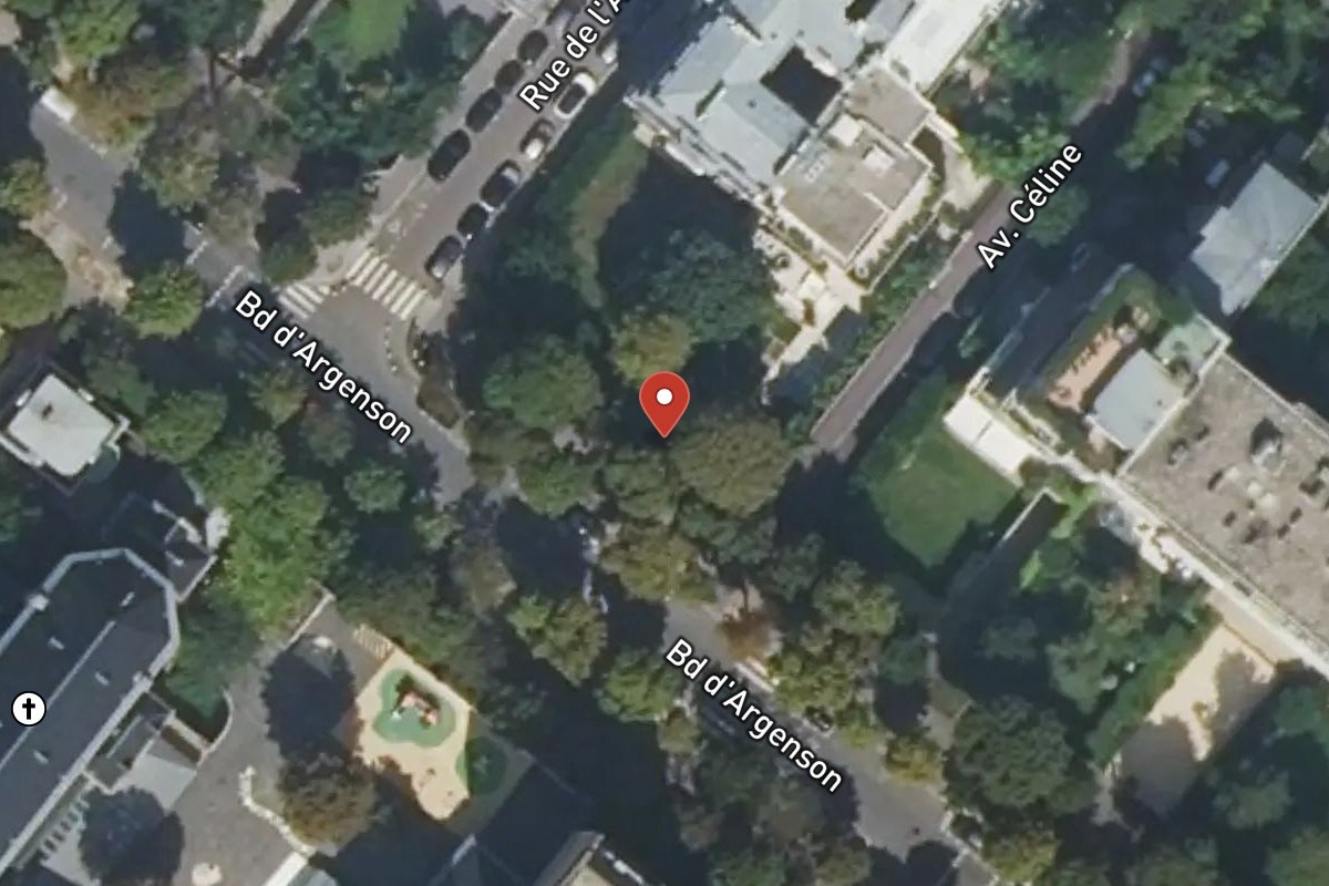 Vue satellite — 32BIS Boulevard Argenson