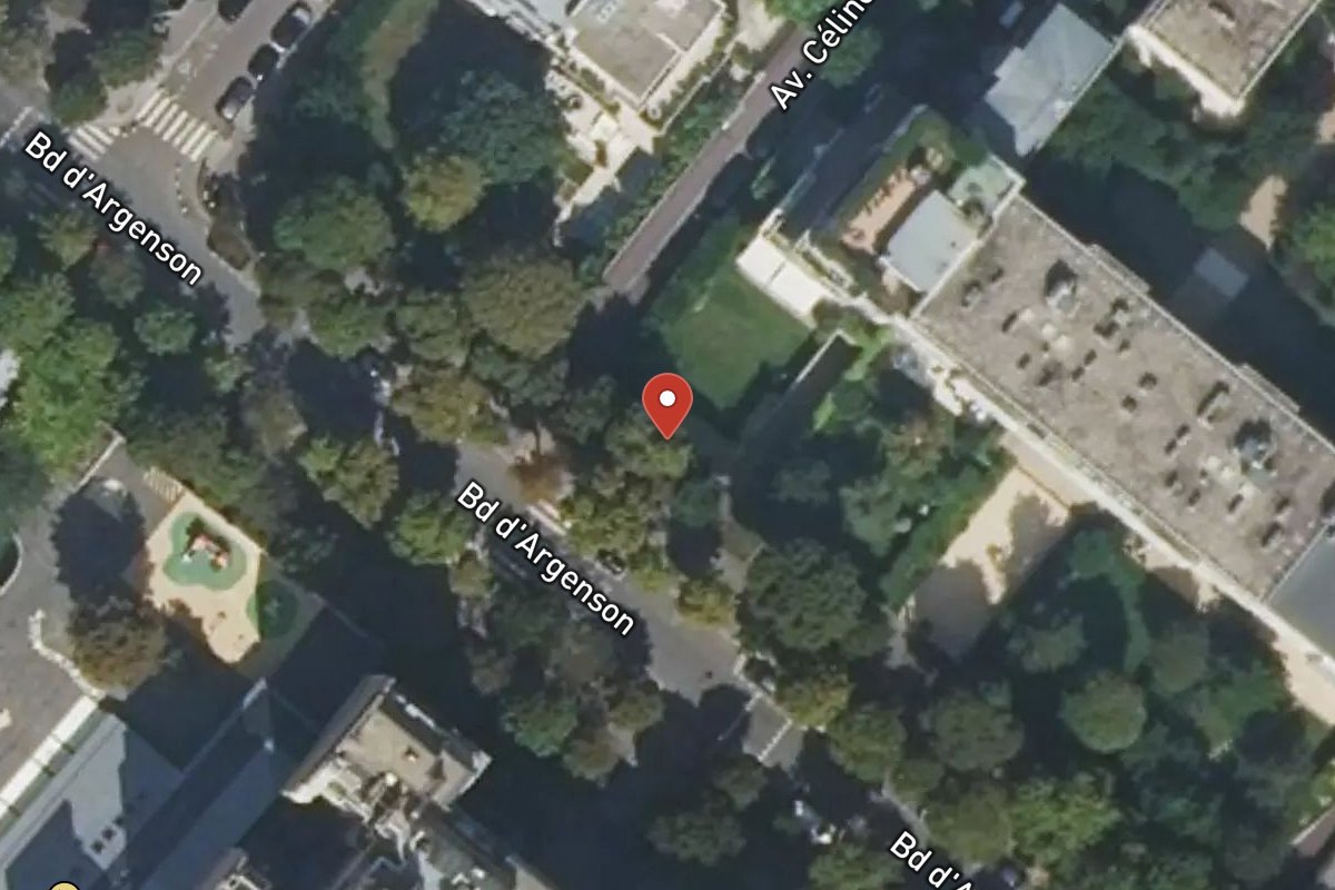 Vue satellite — 32 Boulevard Argenson