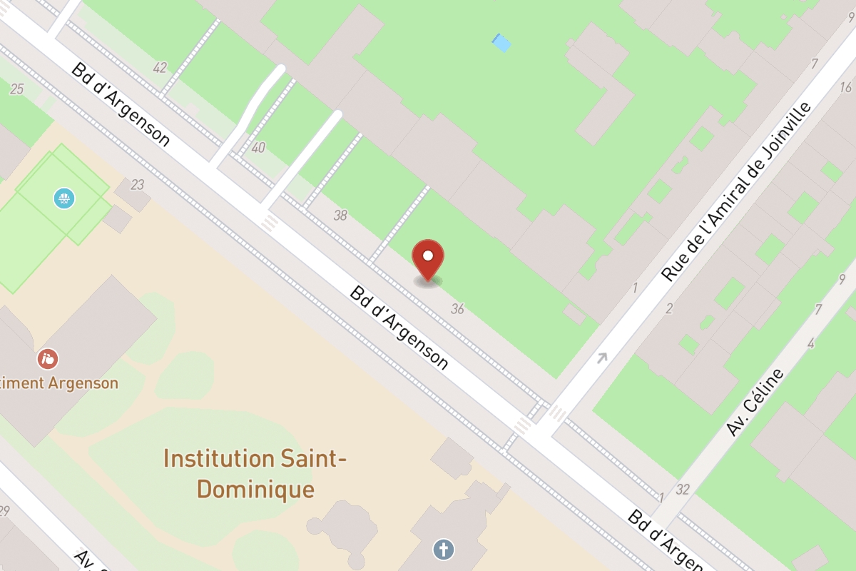 Plan de situation — 36BIS Boulevard Argenson