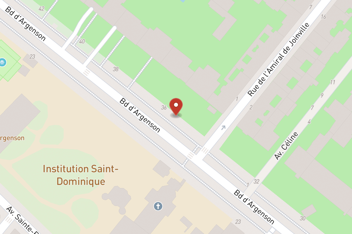 Plan de situation — 36 Boulevard Argenson