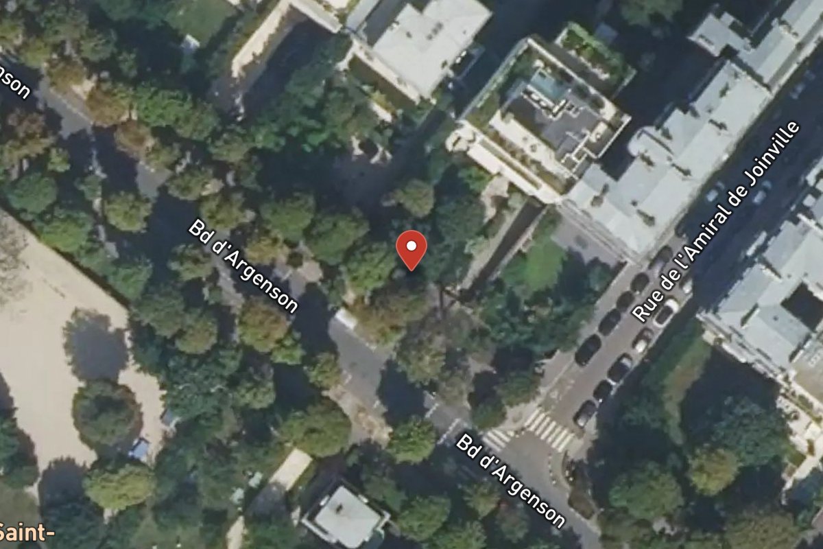 Vue satellite — 36 Boulevard Argenson