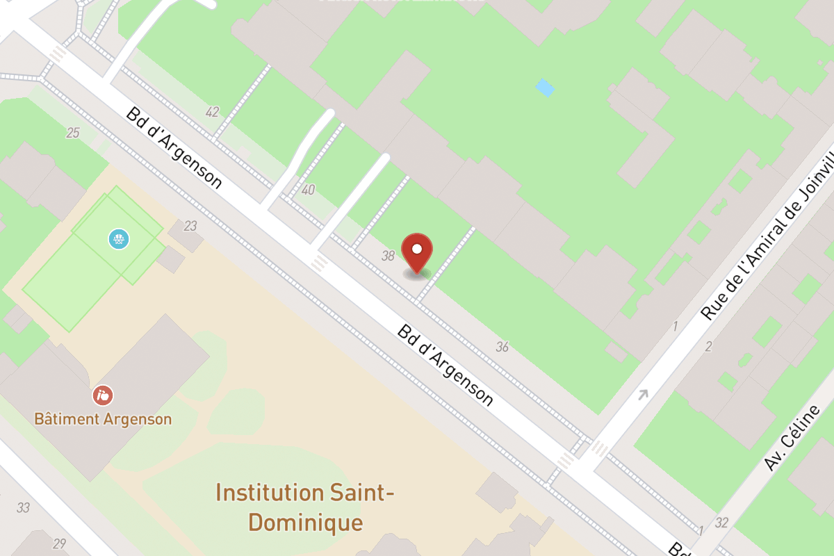 Plan de situation — 38 Boulevard Argenson