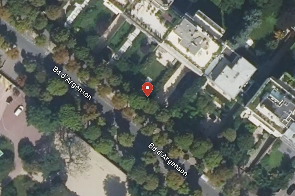 Vue satellite — 38 Boulevard Argenson