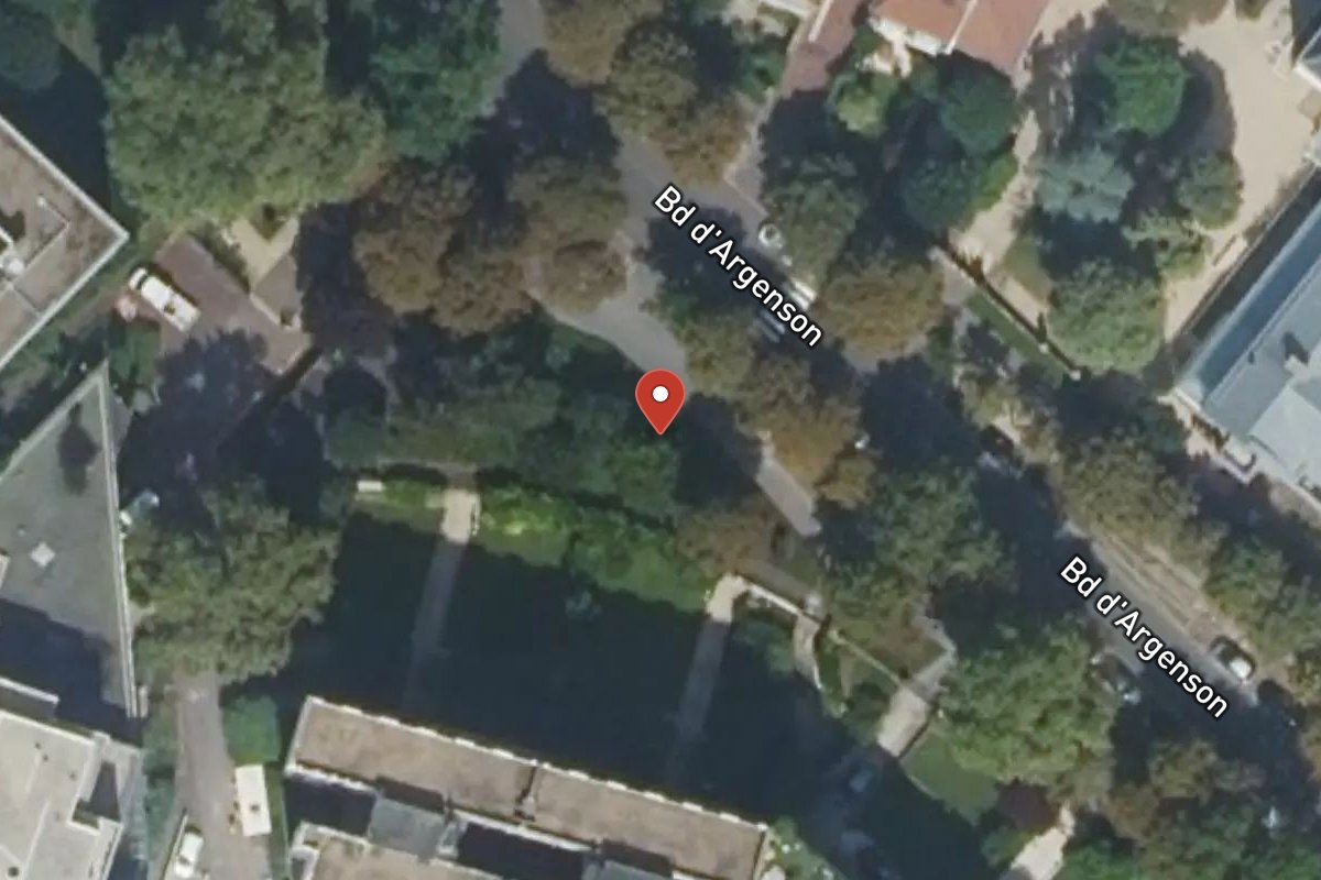 Vue satellite — 39 Boulevard Argenson