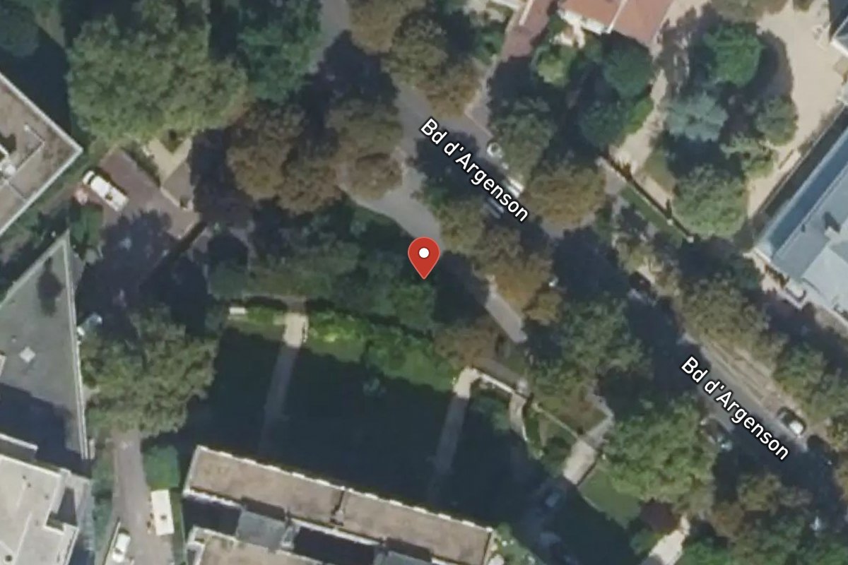 Vue satellite — 41 Boulevard Argenson