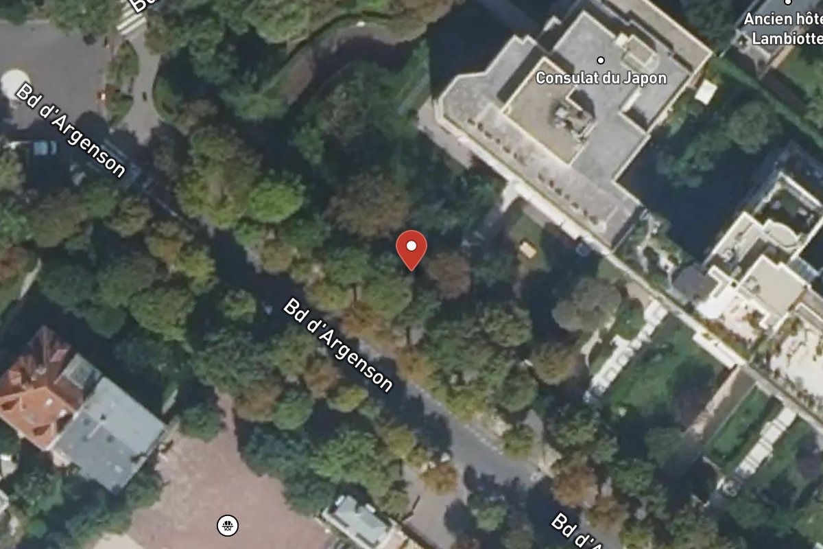 Vue satellite — 42 Boulevard Argenson