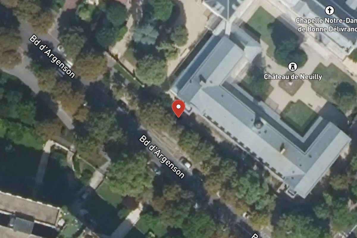 Vue satellite — 52 Boulevard Argenson