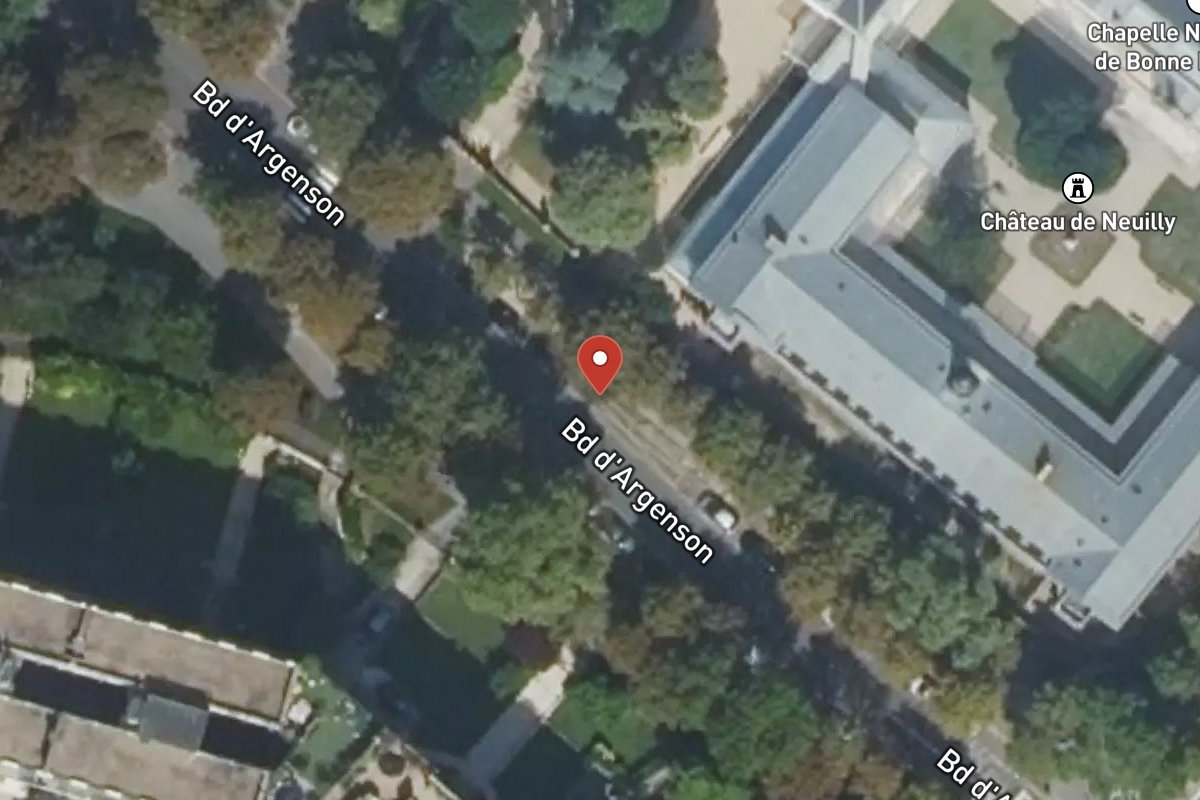 Vue satellite — 54 Boulevard Argenson